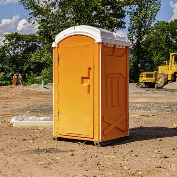 how often are the portable restrooms cleaned and serviced during a rental period in Morrill KS